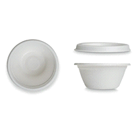 Porta salsa con coperchio in polpa di cellulosa 60ml 