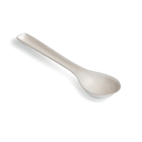 Mini cucchiaino da caffè o dolce in polpa di cellulosa. 