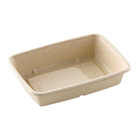 vaschetta rettangolare in polpa di cellulosa 600 ml (coperchio DAMRF3140) 
