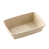 vaschetta in polpa di cellulosa rettangolare 950ml. disponibile anche da 600ml (coperchio DAMRF3140) 