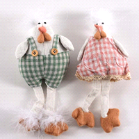 Gallo o gallina assortiti da appendere. Misure:9x7x18cm. 