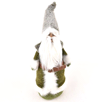 BABBO NATALE TESSUTO GRIG/VERDE h.39 