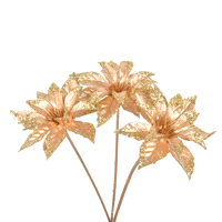 STELLA NATALE ORO GLITTER 19cm x3pz 