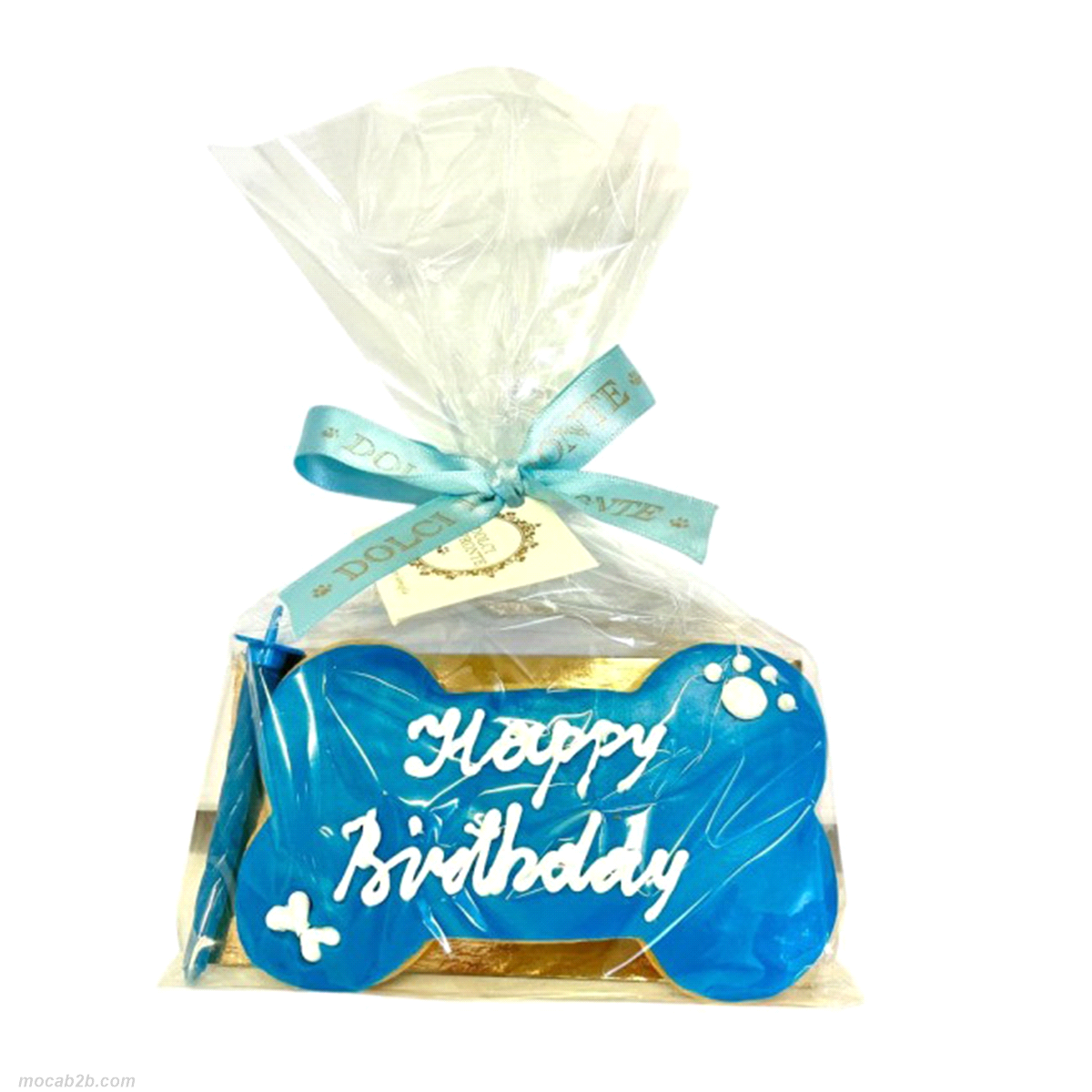 Biscotto in pasta frolla fatto a mano e decorato ad uno ad uno dai maestri pasticceri di Dolci Impronte. 