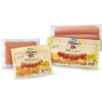 Würstel di puro suino, senza pelle. Senza glutine. Affumicatura con legno di faggio.
Confezionato sottovuoto, 4 pezzi da 25g.
Formato: 0,10 kg -  ct da: 36 pz -  unità di vendita: 1 ct. 