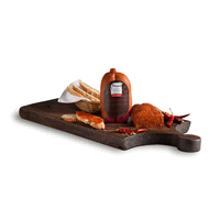Salame spalmabile piccante a granuli aderenti tra loro. Prodotto affumicato naturalmente. Senza glutine, latte, lattosio e caseinati. Confezionato sottovuoto.
Formato: 0,4 kg -  ct da: 4 pz - unità di vendita: 1 pz. 