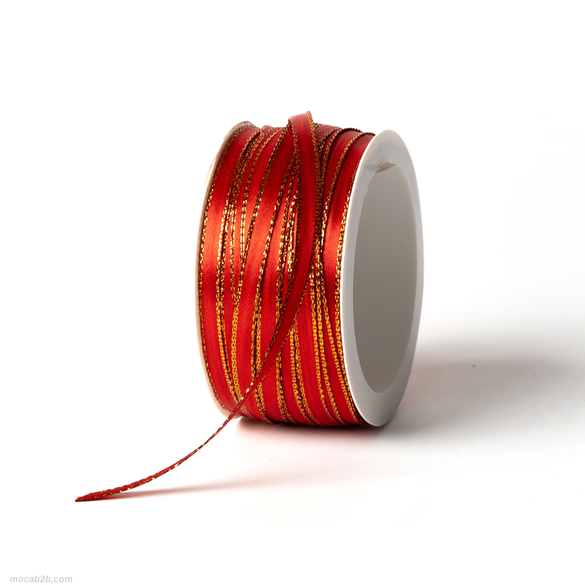 DOUBLE FACE SATIN ROSSO/ORO mm6x50mt 