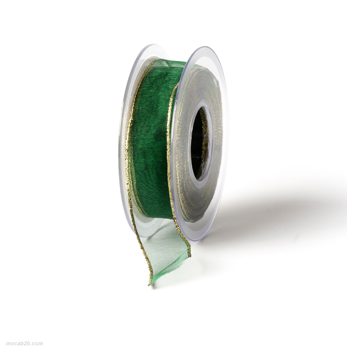 CHIFFON VERDE BORDO ORO mm25x20mt 