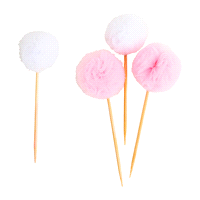 TULLE PICKS ROSA/BIANCO 10cmx8pz 