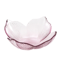 FLOWER BOWL ROSA IN VETRO 19,5x7cm 