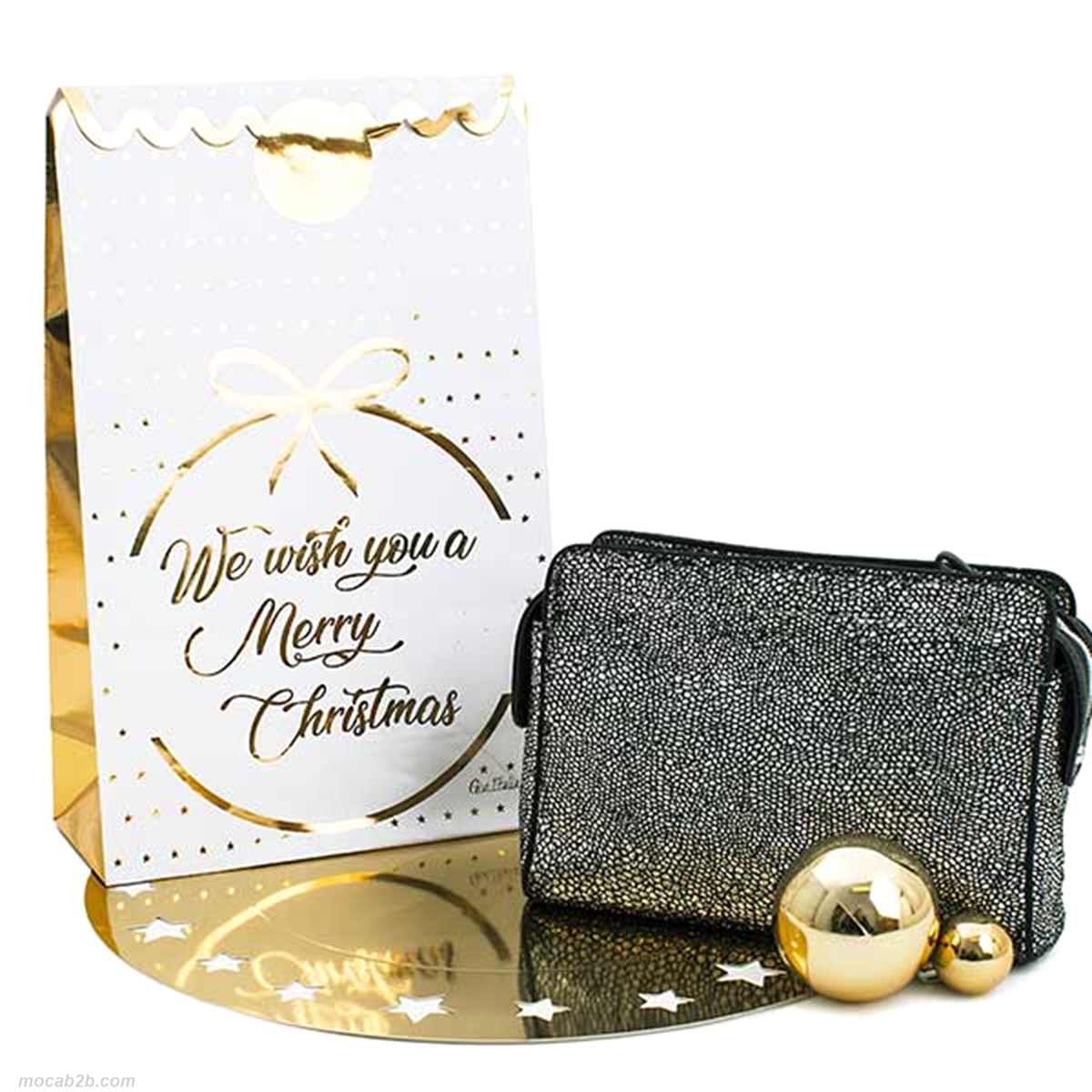SACCHETTI XMAS GOLD cm20x8x30  x2pz 
