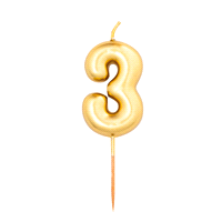CANDELINA METAL N. 3 ORO h8(12) 