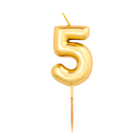CANDELINA METAL N. 5 ORO h8(12) 