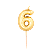 CANDELINA METAL N. 6 ORO h8(12) 
