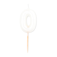 CANDELINA PERLATA N. 0 BIANCO h8(12) 
