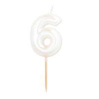 CANDELINA PERLATA N. 6 BIANCO h8(12) 