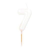 CANDELINA PERLATA N. 7 BIANCO h8(12) 
