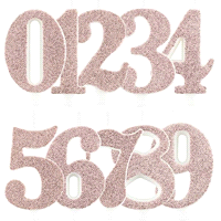 CANDELINE GLITTER ROSE GOLD N.7 h9,5 