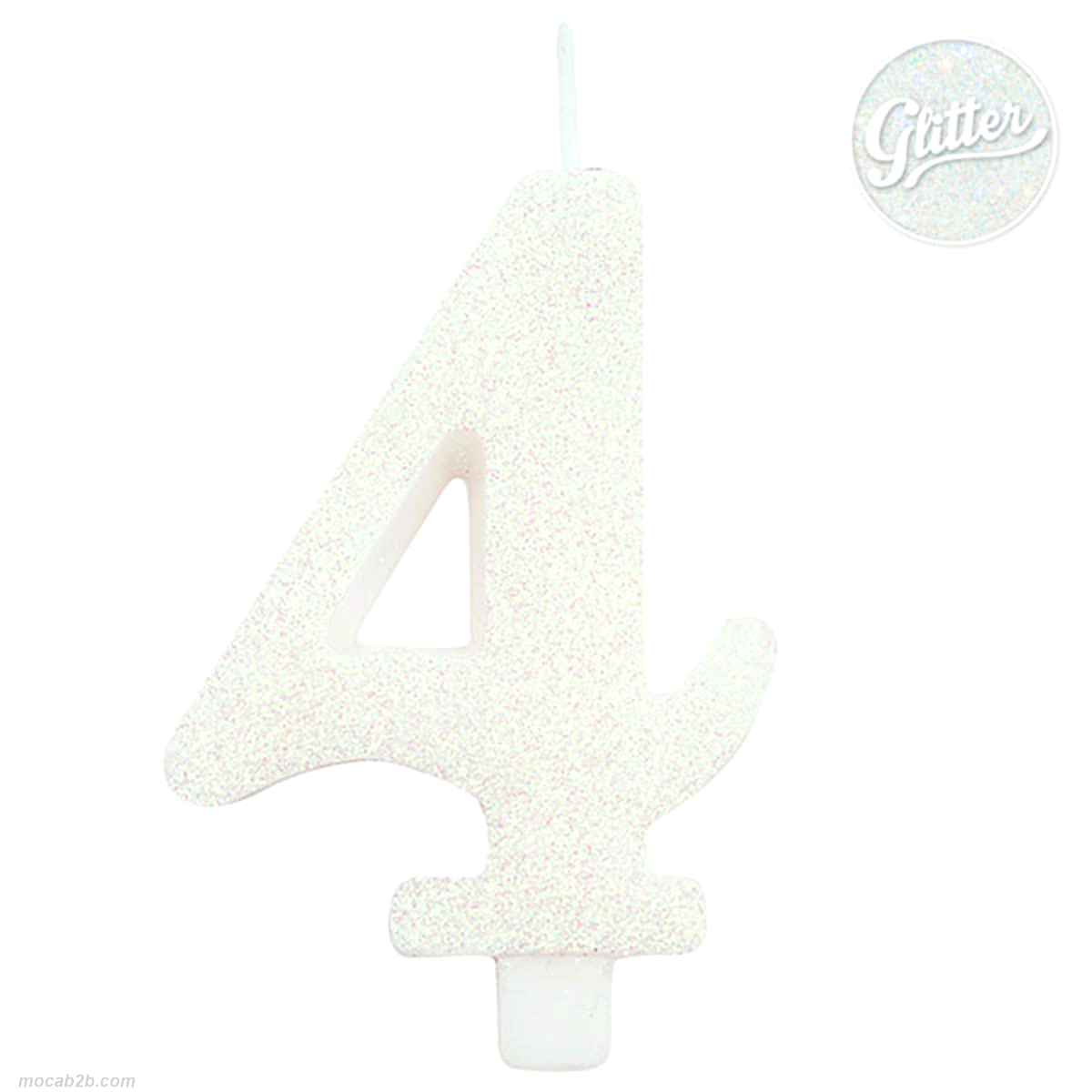 CANDELA BIANCA GLITTER NR. 4 