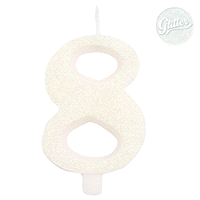 CANDELA BIANCA GLITTER NR. 8 