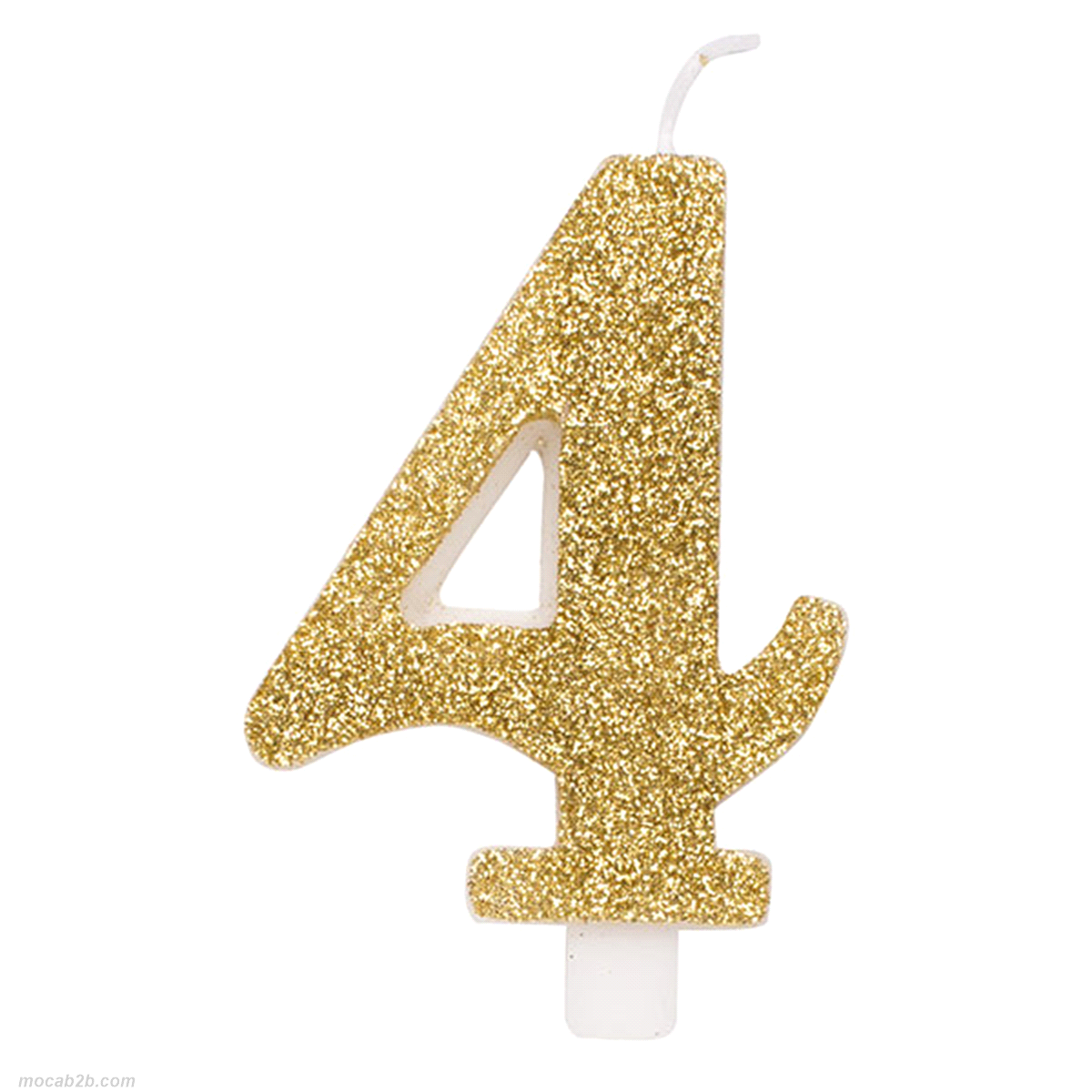 CANDELINA GLITTER N. 4 ORO h9,5(12) 