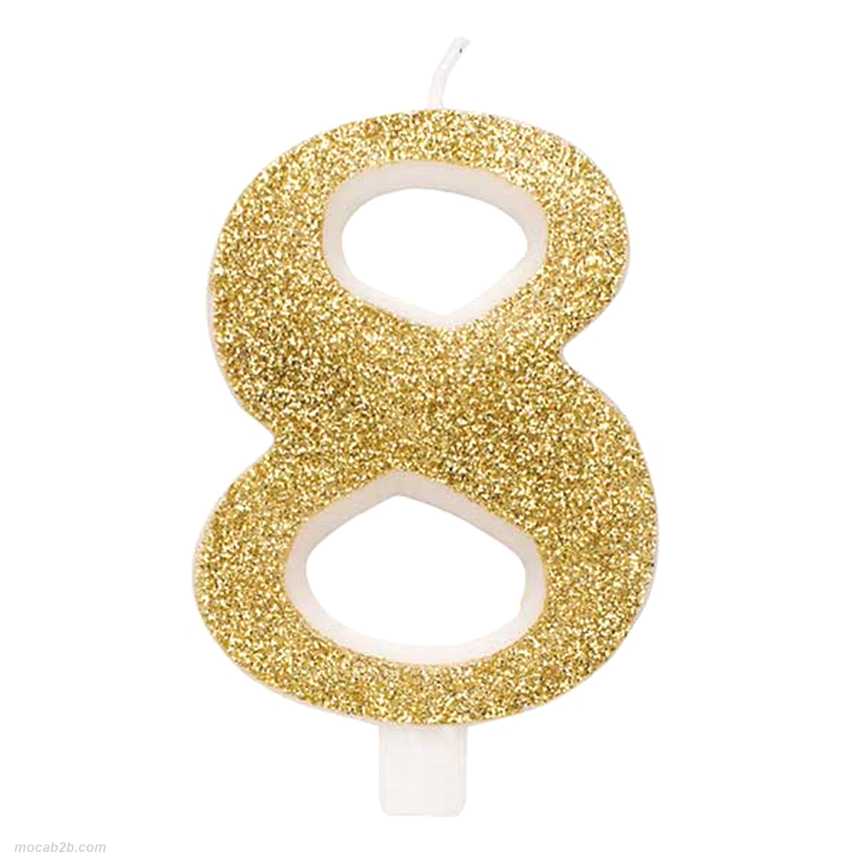 CANDELINA GLITTER N. 8 ORO h9,5(12) 