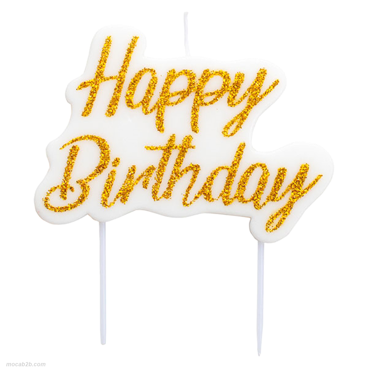 CANDELA GLITTER ORO HAPPY BIRTHDAY 