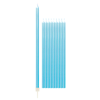 CANDELINE AZZURRO/PERLA 15,5cm x10pz 