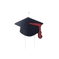 Candelina a forma di cappello laurea cm 8x6. La candela a forma di cappello laurea personalizzera