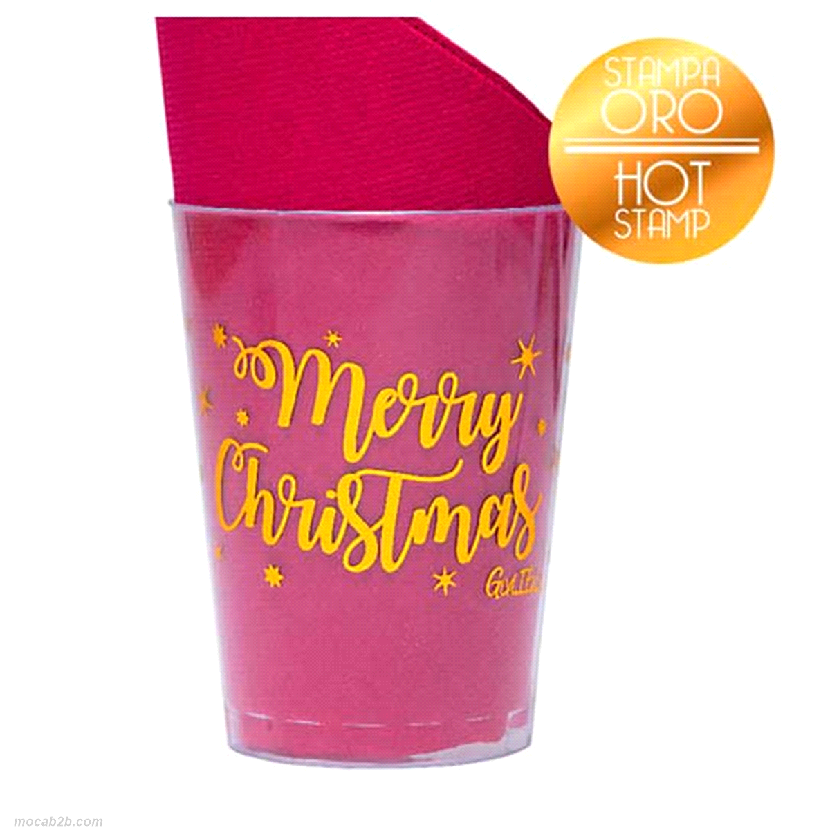 BICCHIERI ORO MERRY XMAS 300cc x6pz 