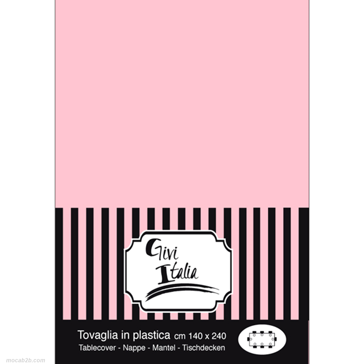 TOVAGLIA ROSA DAMASCATA 140x240 