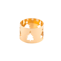 Portatovagliolo metal oro con albero @4,4cm. 
