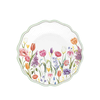 Piatti tondi new liberty champ fleuri x 8 pezzi, diametro 21 cm. 