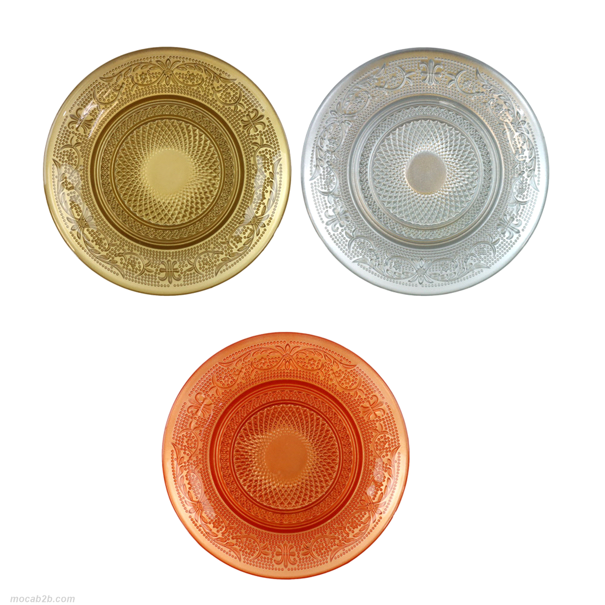 SET 3 PIATTI IMPERIAL IN VETRO @15cm 