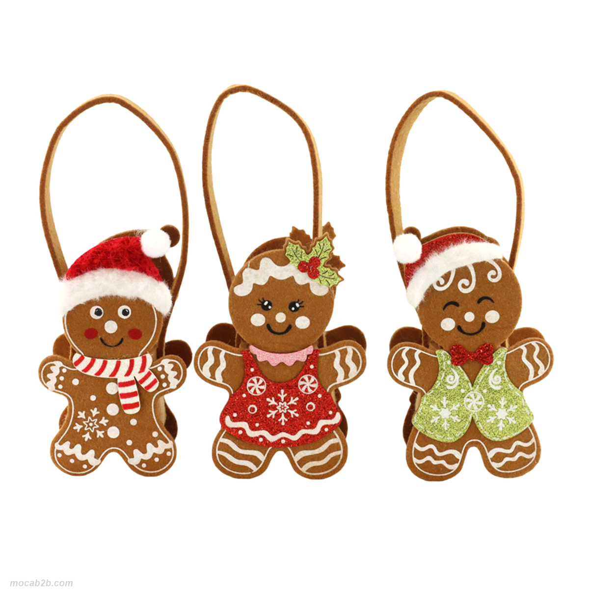 SET 3 BORSE GINGERMAN IN FELTRO 7x12x5 