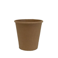 Bicchiere in cartoncino marrone naturale accoppiato in PE idoneo per l