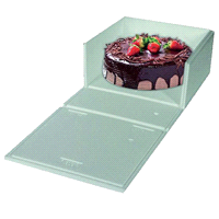 Termoscatola porta torta polistirolo termica dimensioni: 24,5x24,5 x H11 cm 