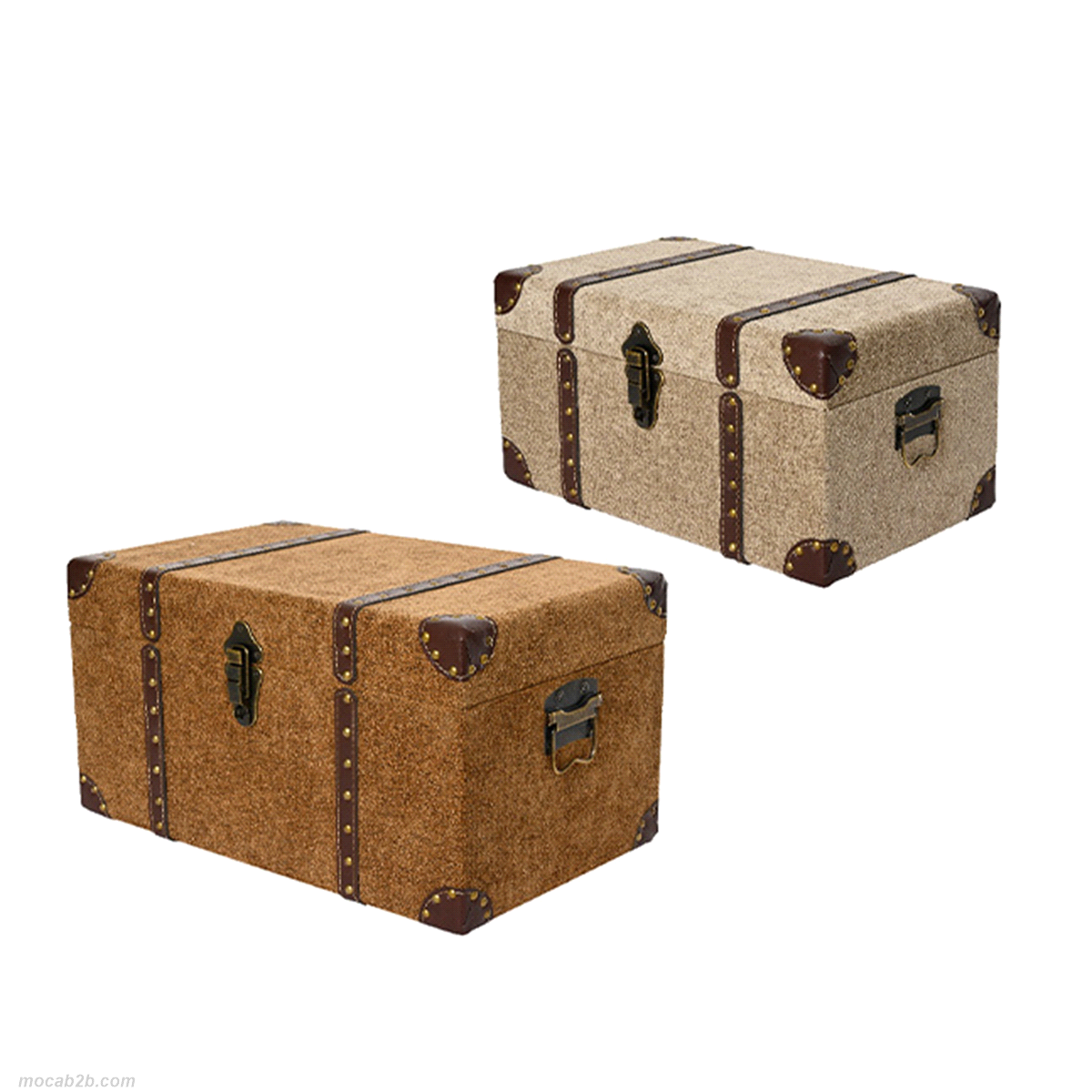 SET 2 BAULI IN LEGNO ASSORTITI  29x48 h.25 