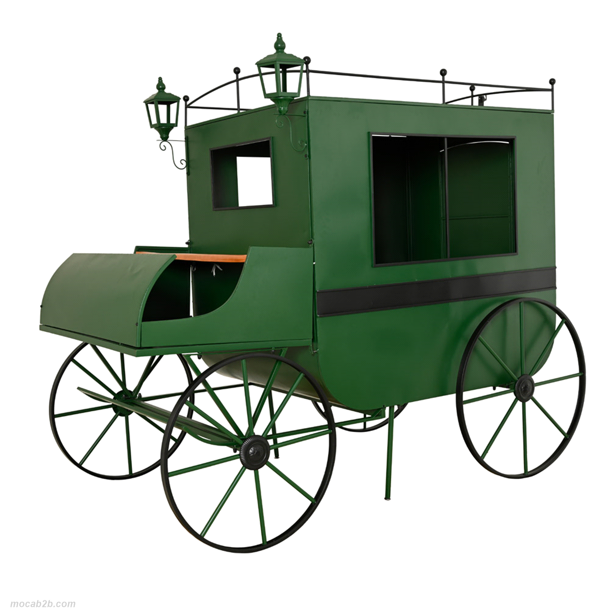 CARROZZA VERDE IN FERRO 120x226xh185 