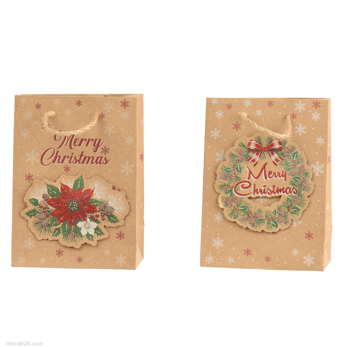 BORSA REGALO 3D MERRY XMAS12x6xh.16 