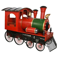Descrizione articolo in fatturazione: LOCOMOTIVA ROSSA ZINC.LED394x139x184  ... 