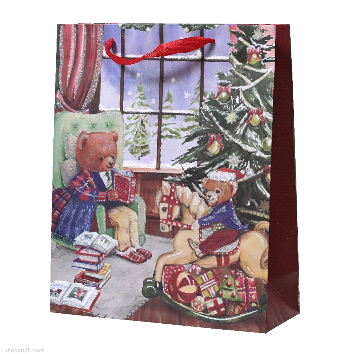 GIFTBAG NATALE SCINTILLANTE 10x26h32 