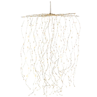 DECORAZIONE CASCATA ARGENTO LED 80cm 