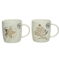 TAZZE XMAS BIA/ORO ASS.12x9x9 x2pz 