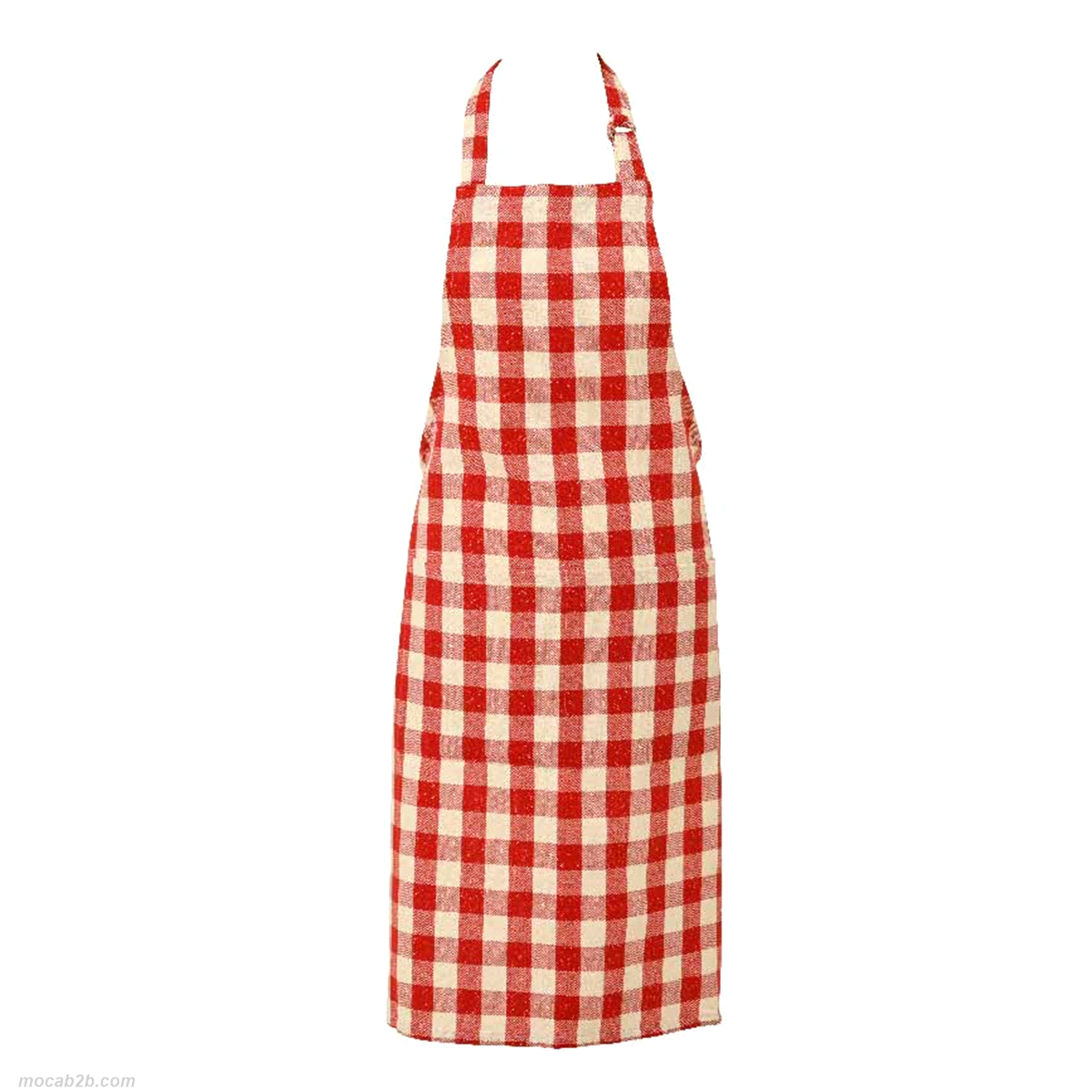 Grembiule a quadri rosso/bianco in cotone lurex. Misure: 70x90cm. 