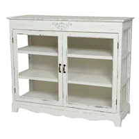 Mobiletto bianco da interno con 2 ante a vista.Dimensioni 106x39 h.87,5cm. 
