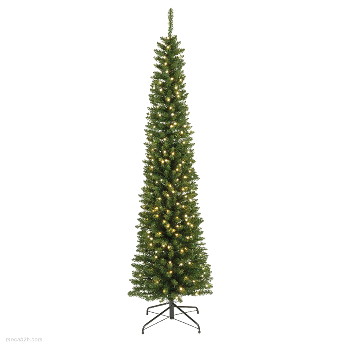 Pino prelit verde con 280 led bianco caldo da interno. Misure: diametro 60cm. h. 210cm. 