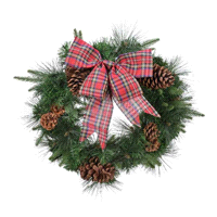 GHIRLANDA VERDE C/FIOCCHI TARTAN @50 