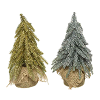 Mini alberi glitterati 2 colori assortiti @12 h.20. 