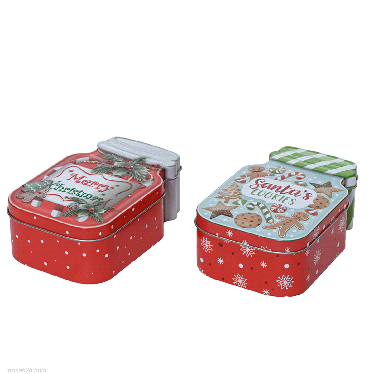 SCATOLA XMAS LATTA ROSSA ASSORTITA 9,60 h.5,30cm 